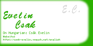 evelin csak business card