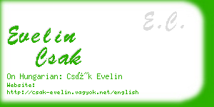 evelin csak business card